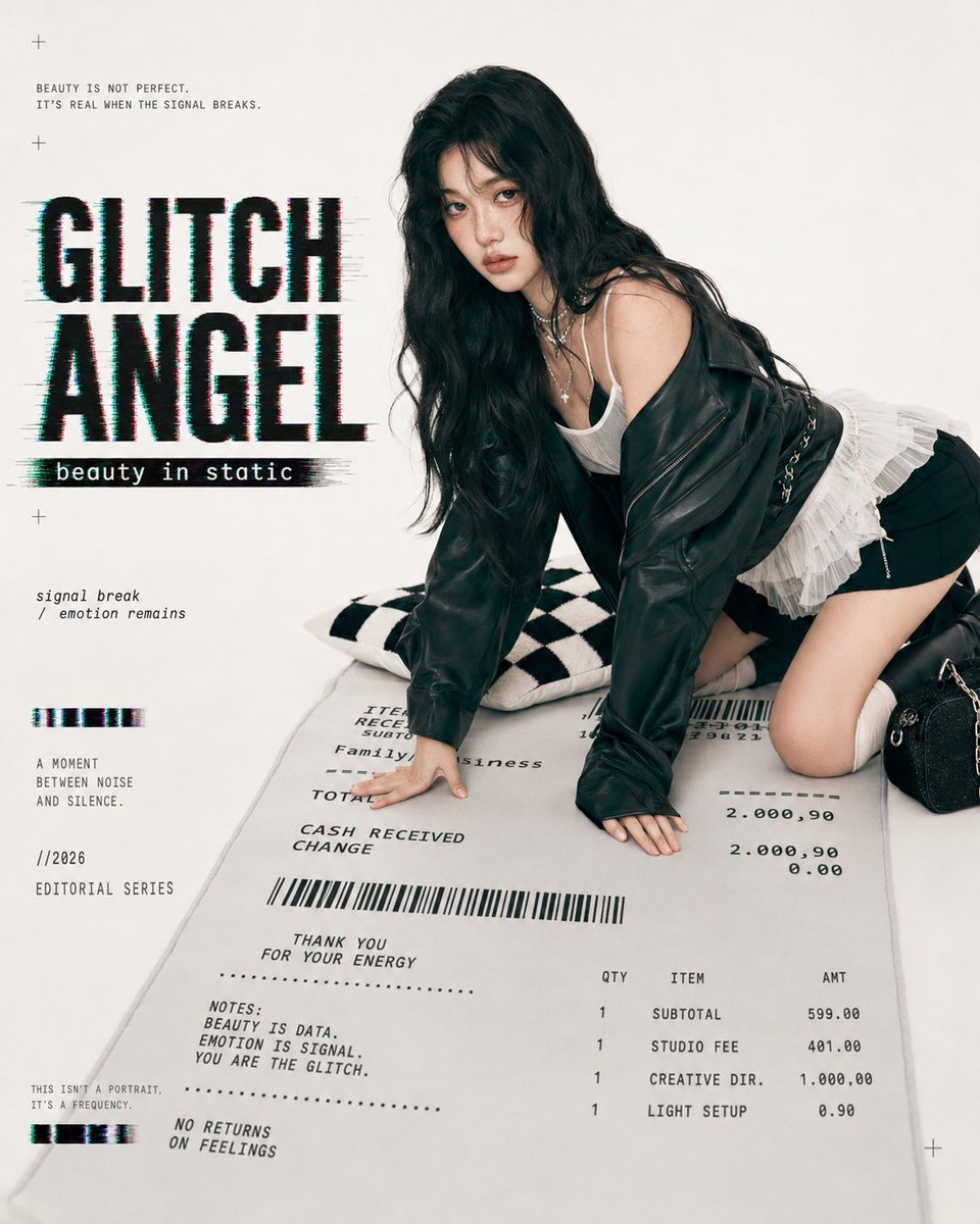Glitch Angel Editorial Studio Shoot