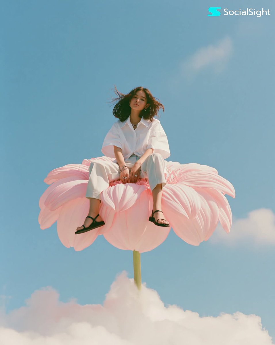 Fashion Editorial Surreal Flower Portrait