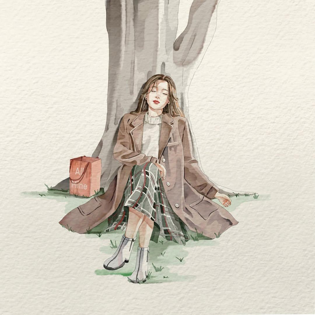 Minimalist Watercolor Anime Portrait Prompt