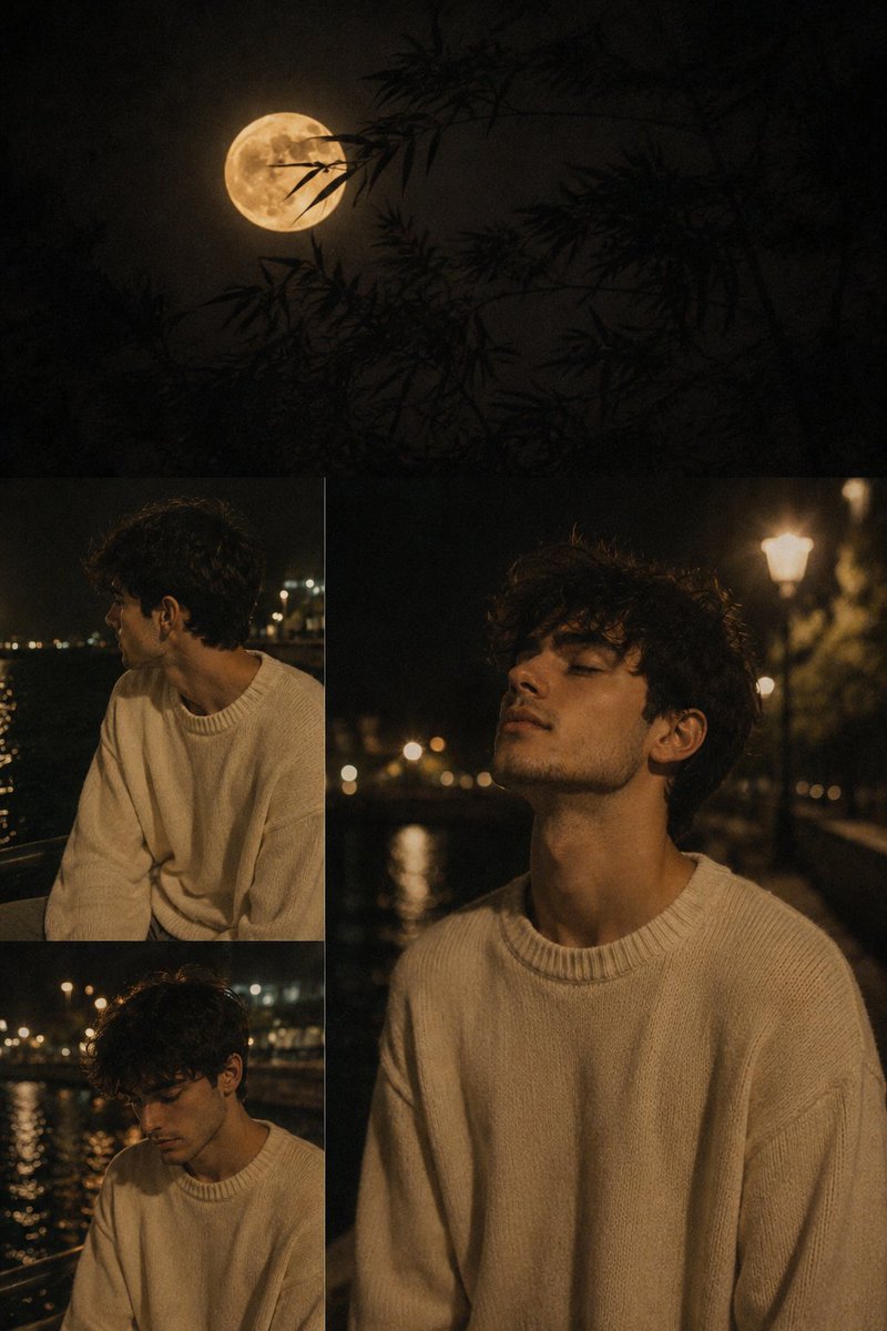 Warm Moonlit Collage Still
