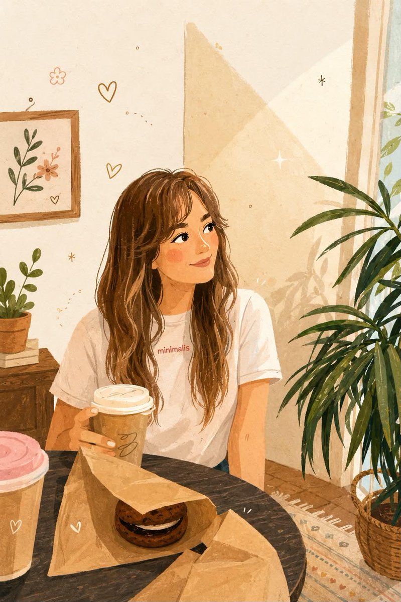 Cozy Cafe Storybook Illustration