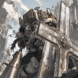 Battle-Hardened Veteran Portrait AI image template preview