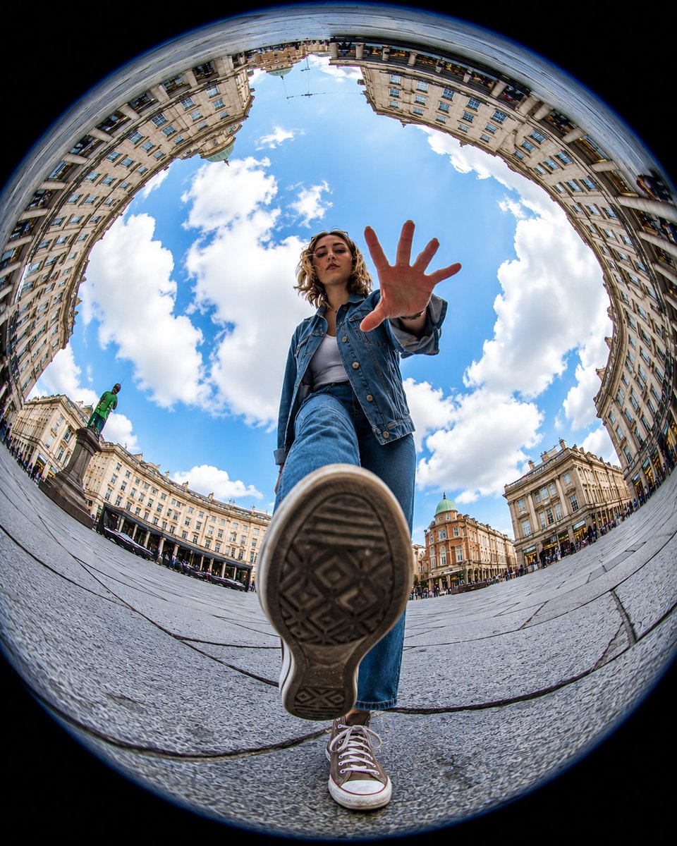 Ultra-Realistic Fisheye Urban Photography