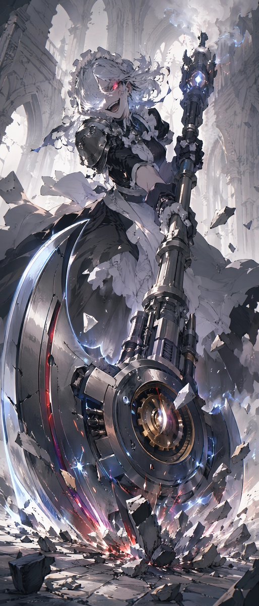 Battle Maid in Ruined Cathedral