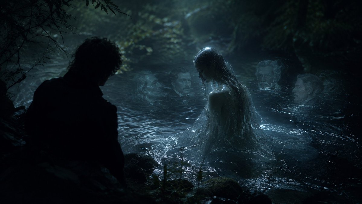 Moonlit Undine Forest Lake