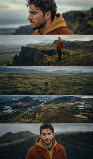 Icelandic Highland Cinematography AI image template preview