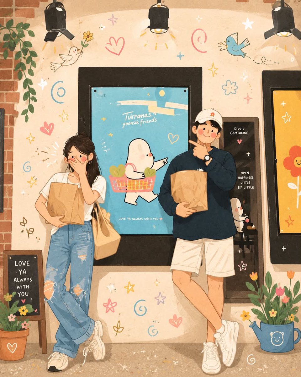 Whimsical Folk Art Illustration