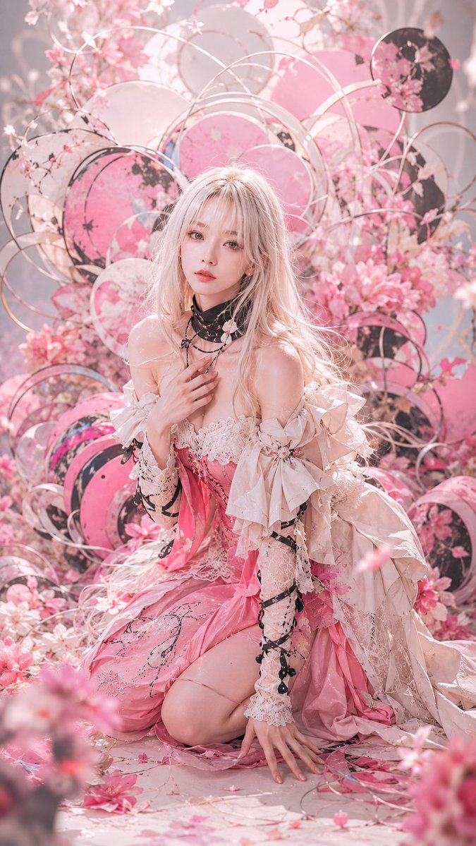 Cherry Blossom Couture Portrait