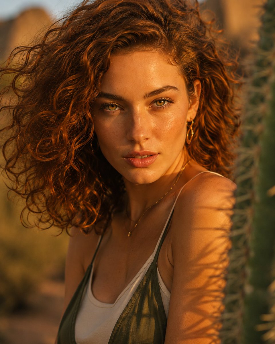 Desert Golden Hour Editorial Portrait