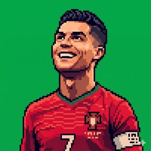 Retro Pixel Art Profile Picture AI image template preview