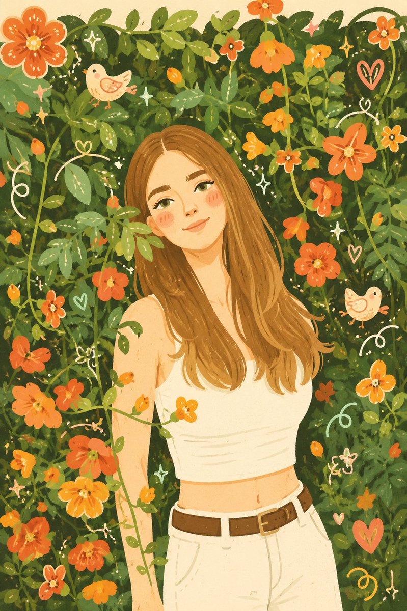 Whimsical Folk Doodle Illustration