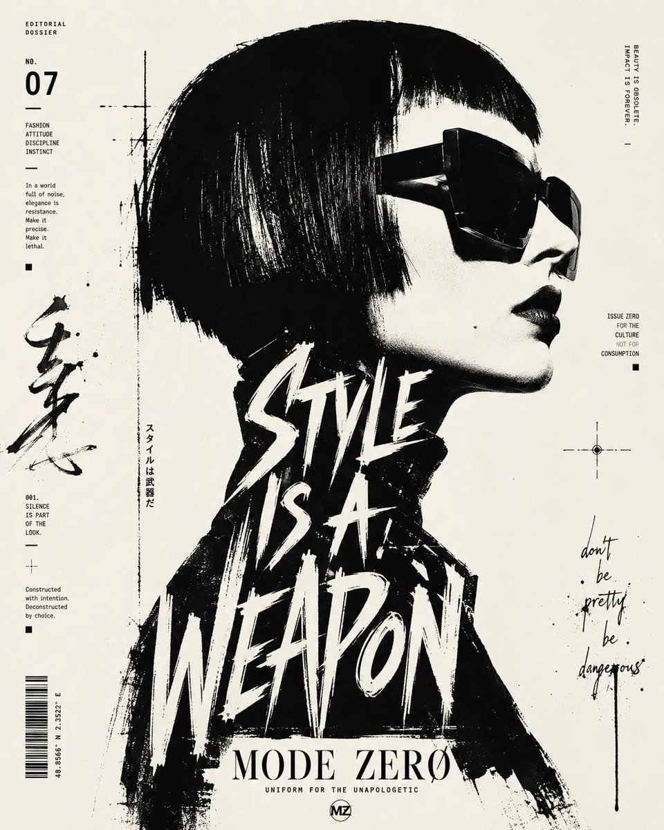 Typographic Ink Portrait Poster example 2