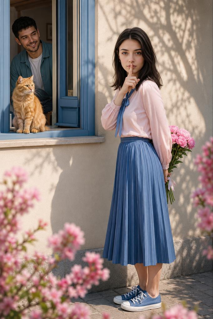 Springtime Secret Gesture Garden Scene