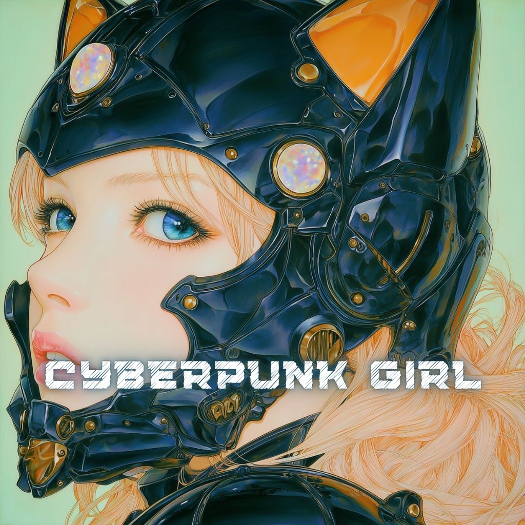 Obscured Cyberpunk Girl Poster