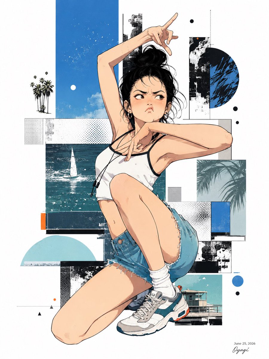 Summer Anime Collage Poster