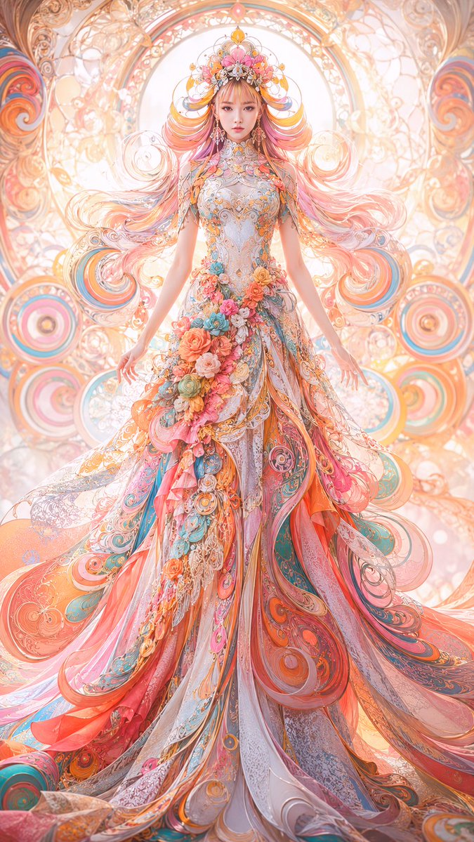 Faceless Art Nouveau Fantasy Princess