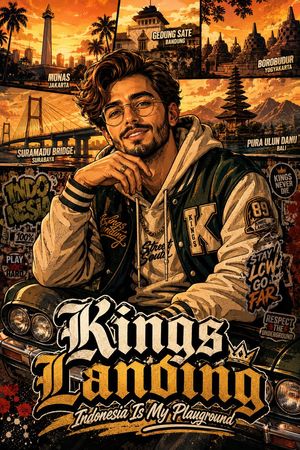 GTA San Andreas Indonesian Style Illustration — {"style": "Highly detailed GTA San Andreas-inspired cinematic poster illustration with modern urban…
