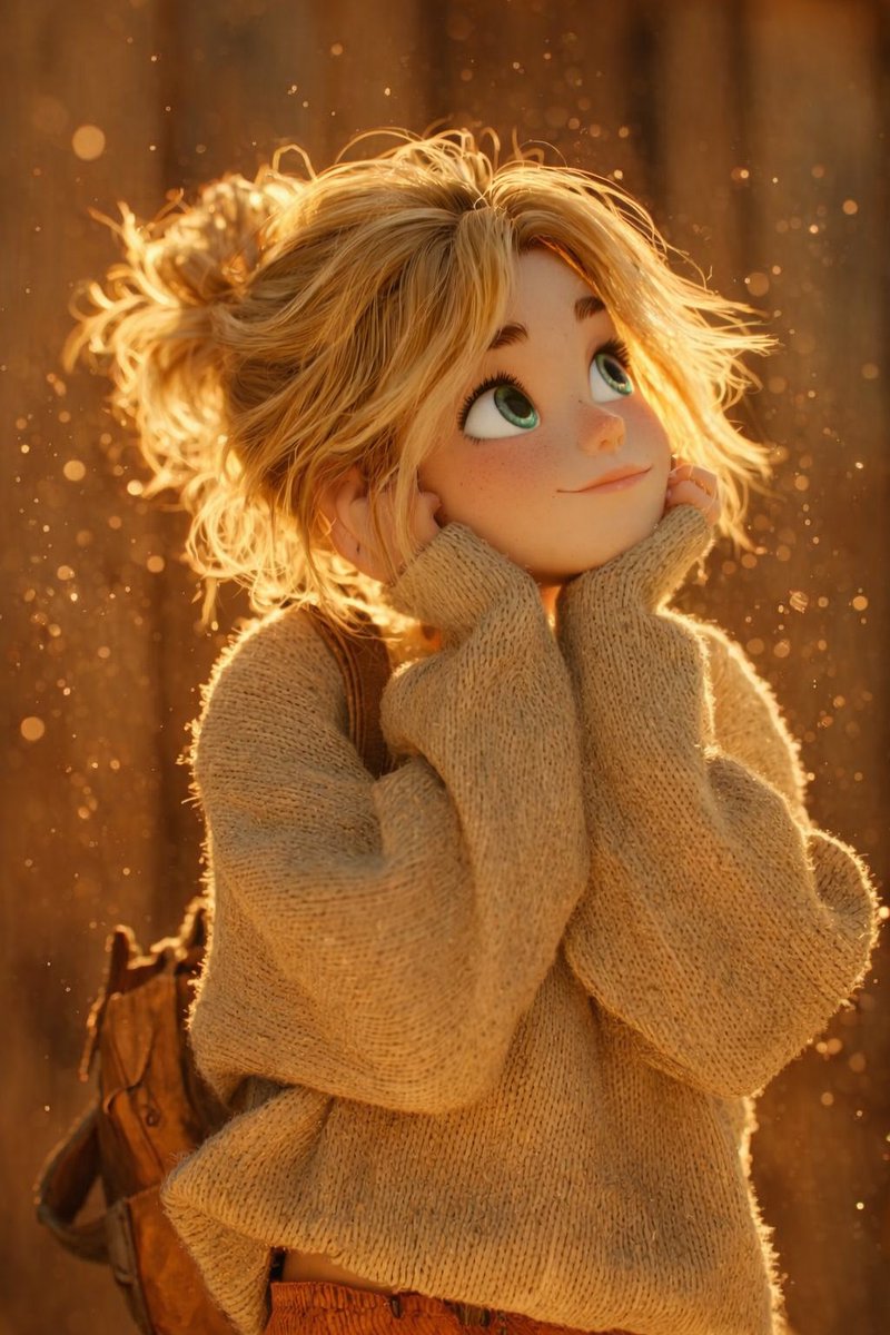Whimsical Pixar Style Golden Hour Render