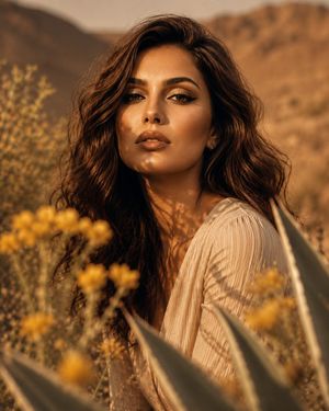 Luxury Beauty Editorial Close-up AI image template preview
