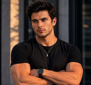 Urban Lifestyle Male Portrait AI image template preview