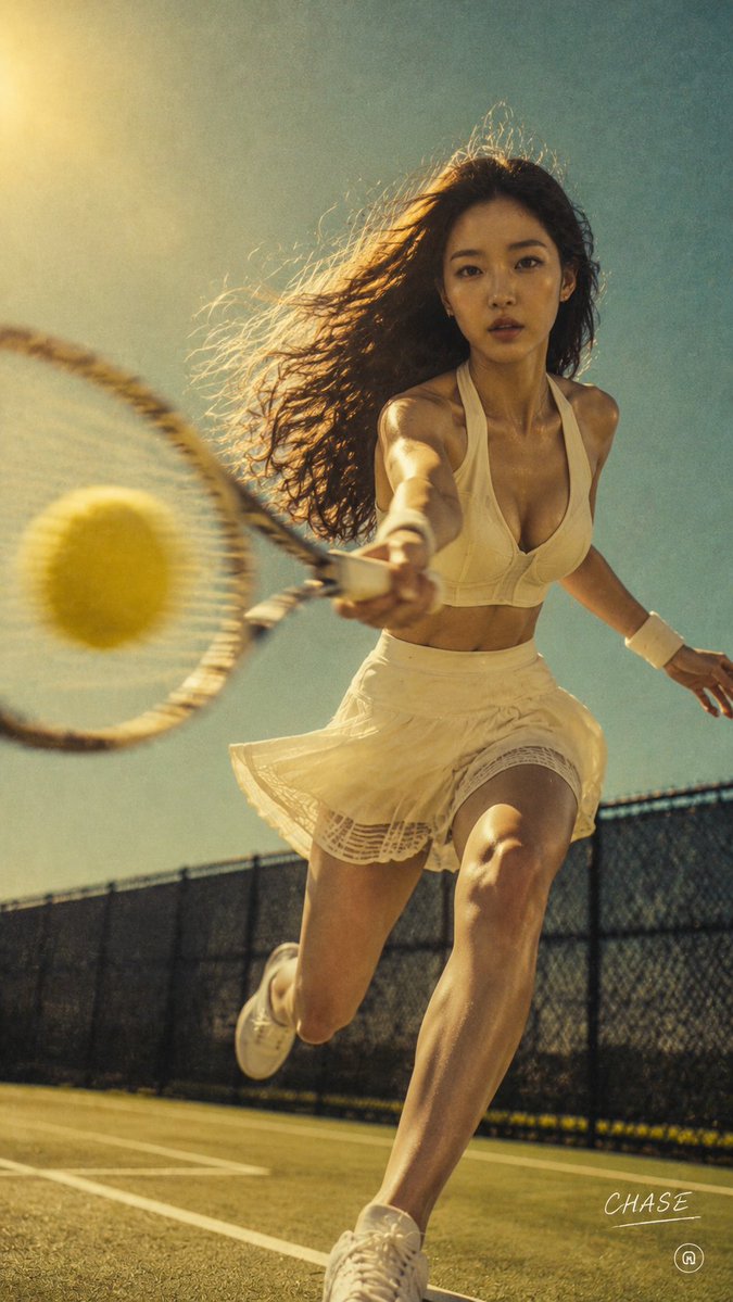 Dynamic Retro Tennis Action