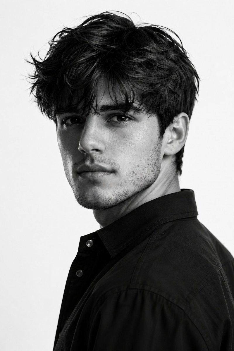 Monochrome Fashion Editorial Portrait