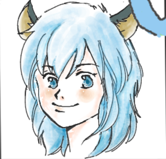 Polished Watercolor Kemomimi Portrait reference image 1