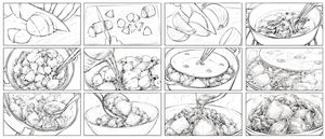 Nikujaga Anime Cooking Storyboard AI image template preview