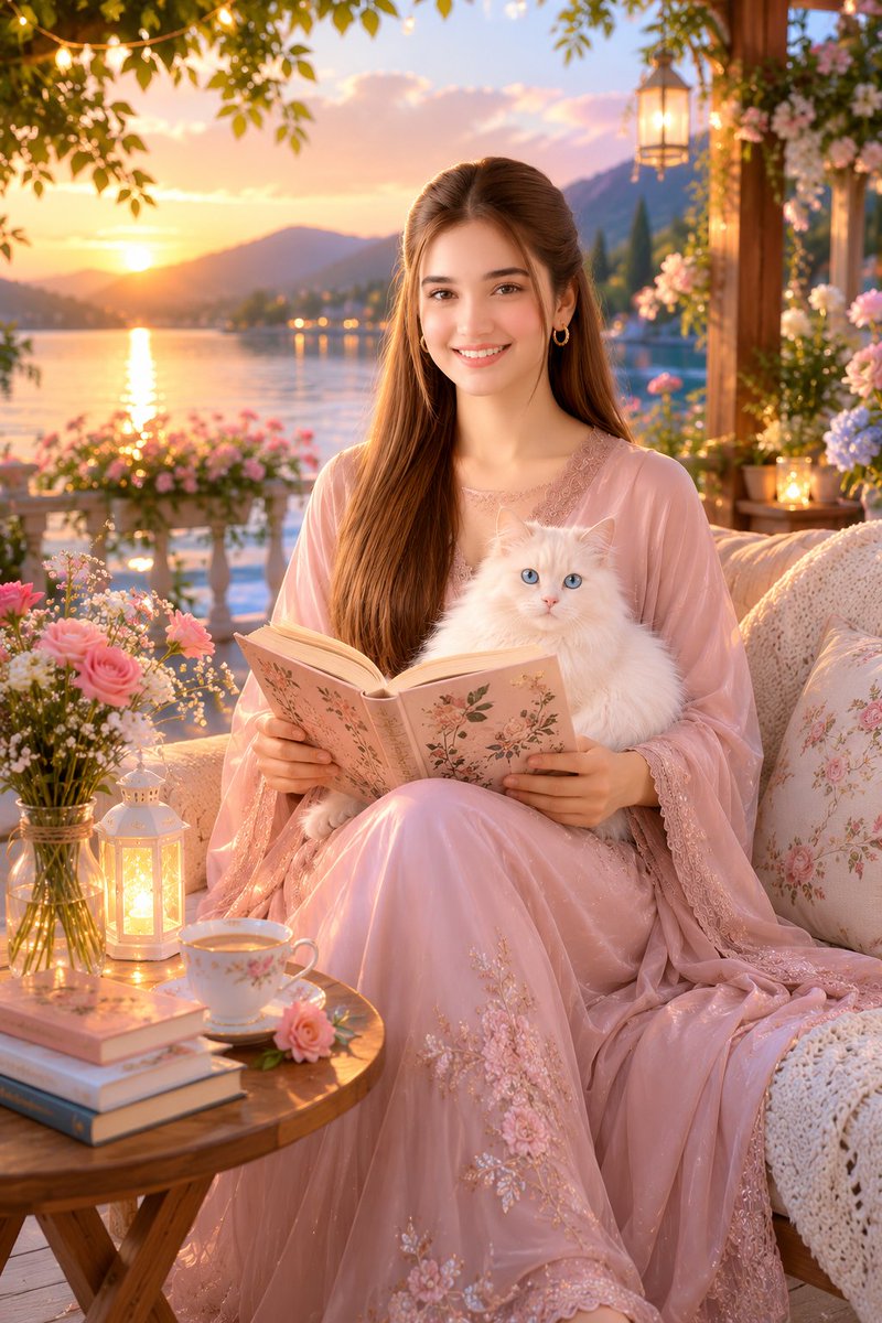 Romantic Lakeside Garden Portrait