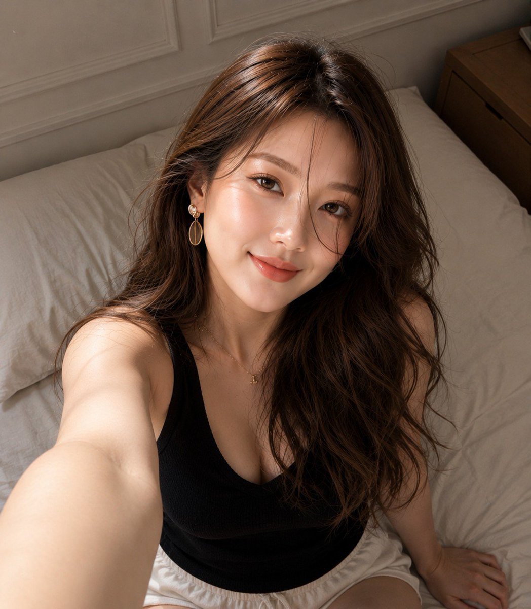High-Angle Lifestyle Bedroom Selfie