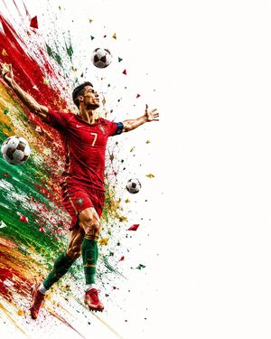 Wide Sports Poster Celebration AI image template preview