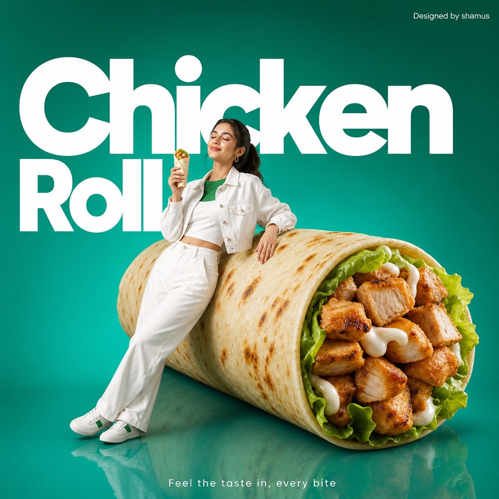 Minimalist Chicken Roll Commercial