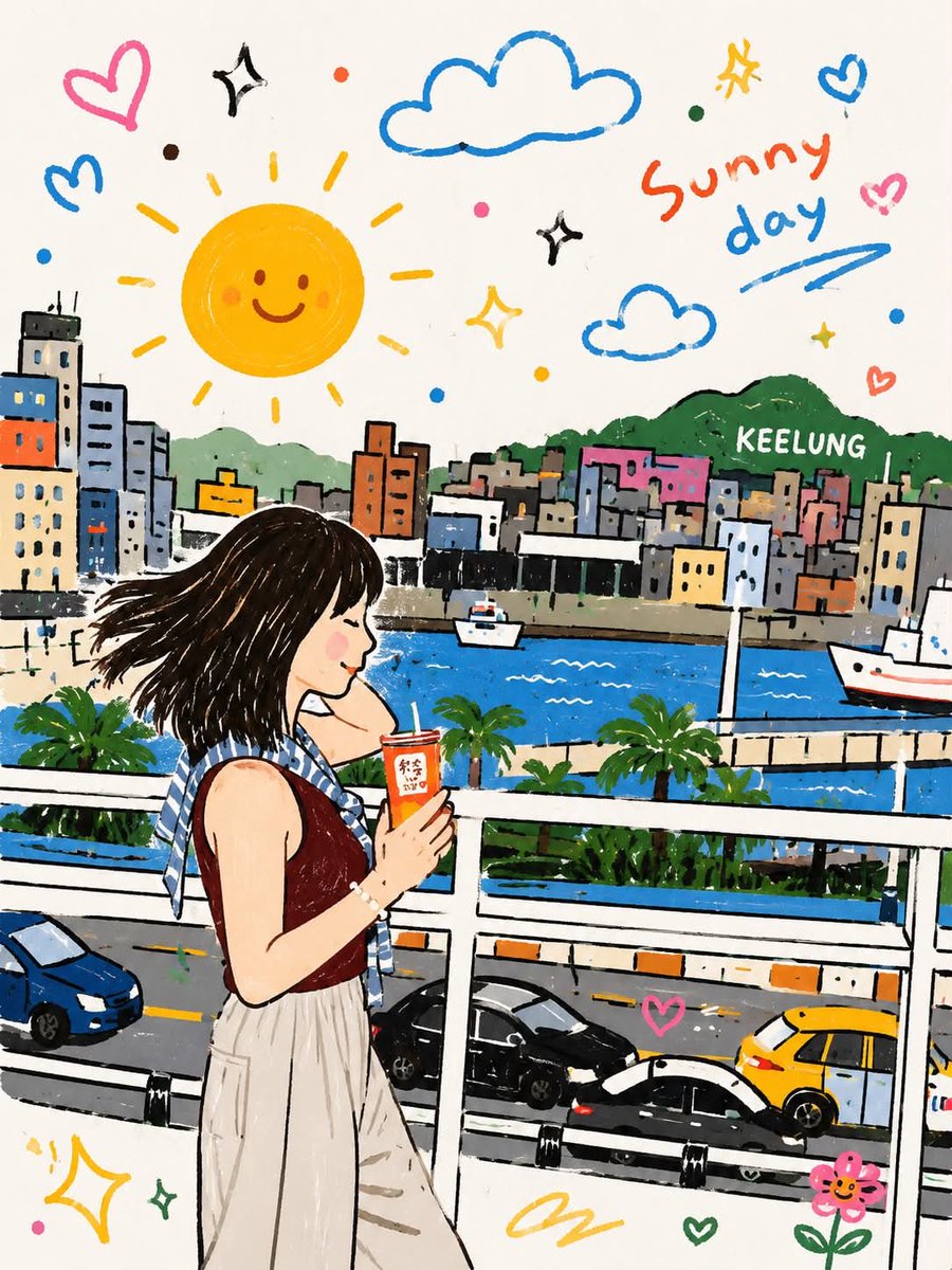Playful Childlike Doodle Illustration