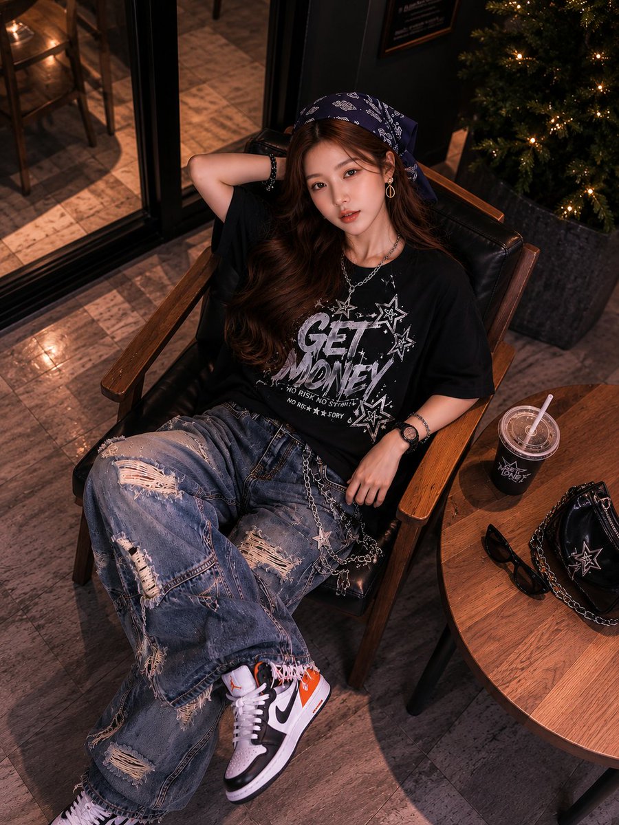 Social Media Post - Ultra-Realistic Streetwear Café Portrait - Image 2