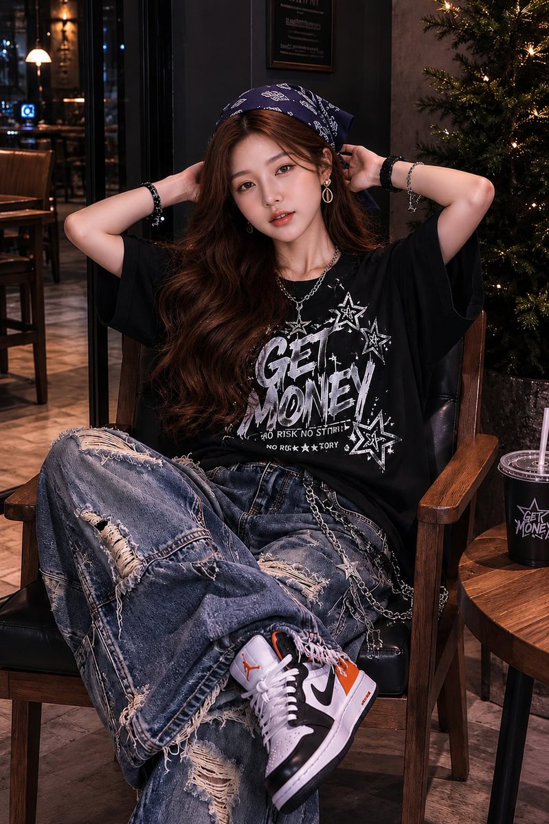 Social Media Post - Ultra-Realistic Streetwear Café Portrait - Image 4