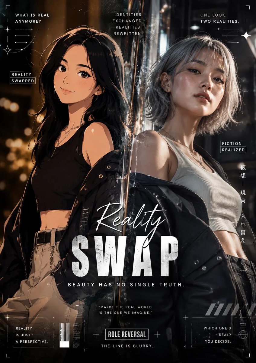 Reality vs Fiction Role Reversal Poster