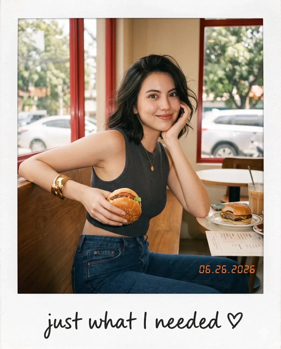 Vintage Polaroid Café Snapshot