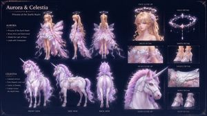 Fantasy Game Character Design Sheet AI image template preview
