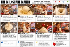 Pixar Style Infographic Storyboard Poster AI image template preview