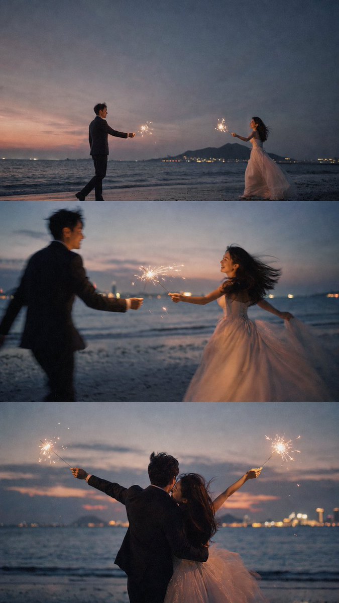 Comic / Storyboard - Cinematic Beach Wedding Triptych - Image 2