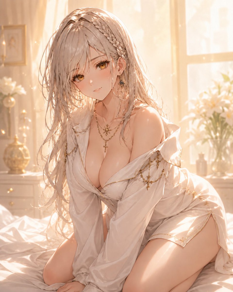Golden Morning Anime Bedroom Portrait