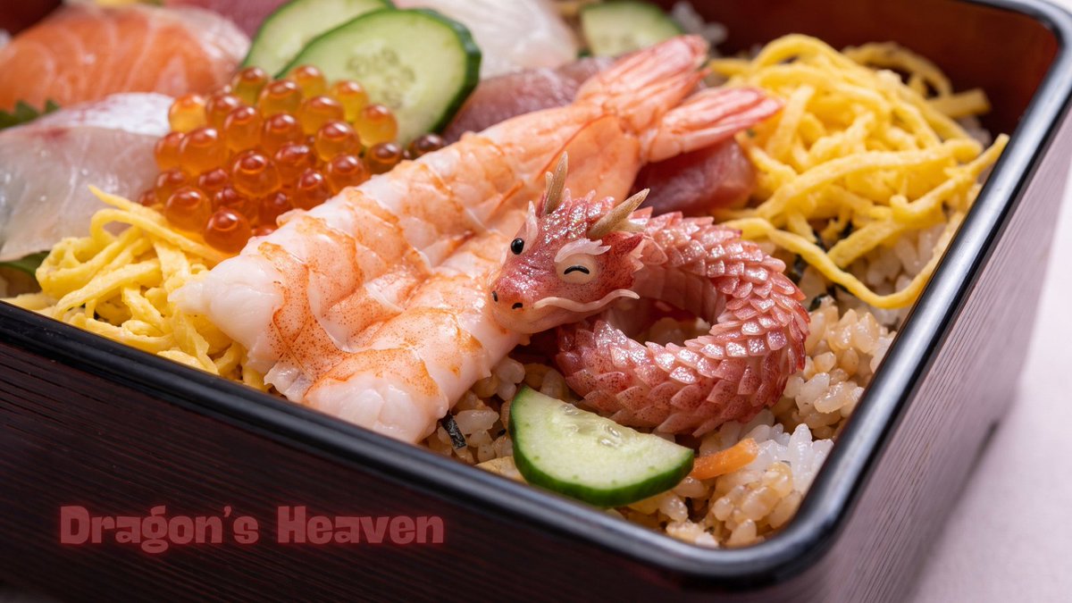YouTube Thumbnail - Shocked Dragon Opens Chirashi Sushi - Image 2