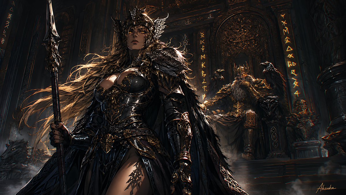 Norse Raven Valkyrie Wallpaper