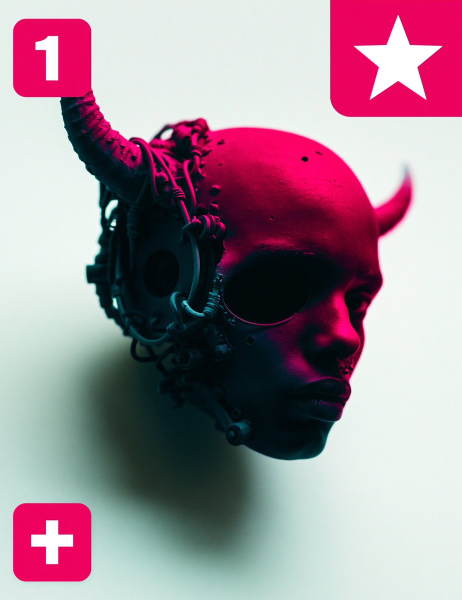Cybernetic Demon Head UI Concept