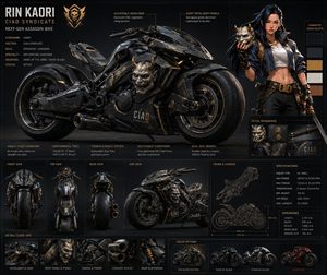 Rin Kaori Assassin Bike Identity Board AI image template preview