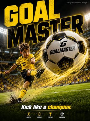 Vibrant Sports Advertisement Poster AI image template preview