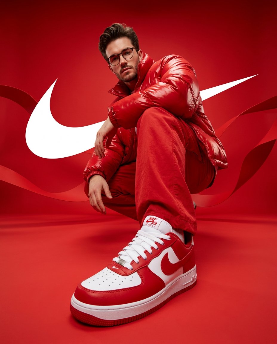 Nike Red Streetwear Sneaker Campaign