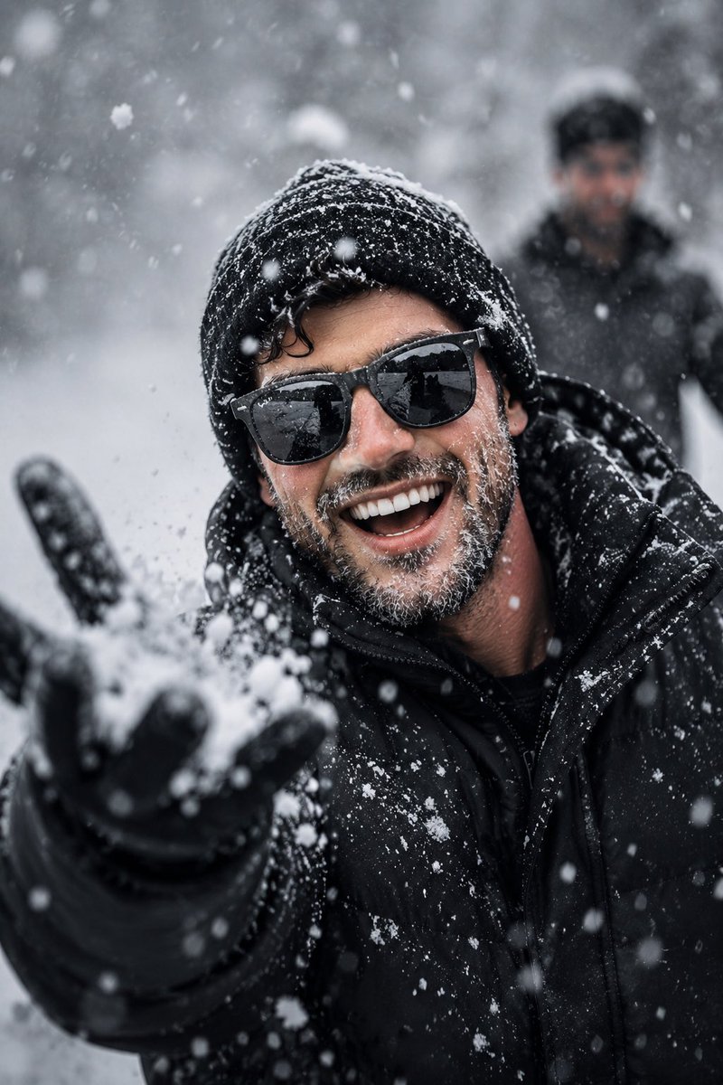 Ultra Realistic Winter Close-up Portrait
