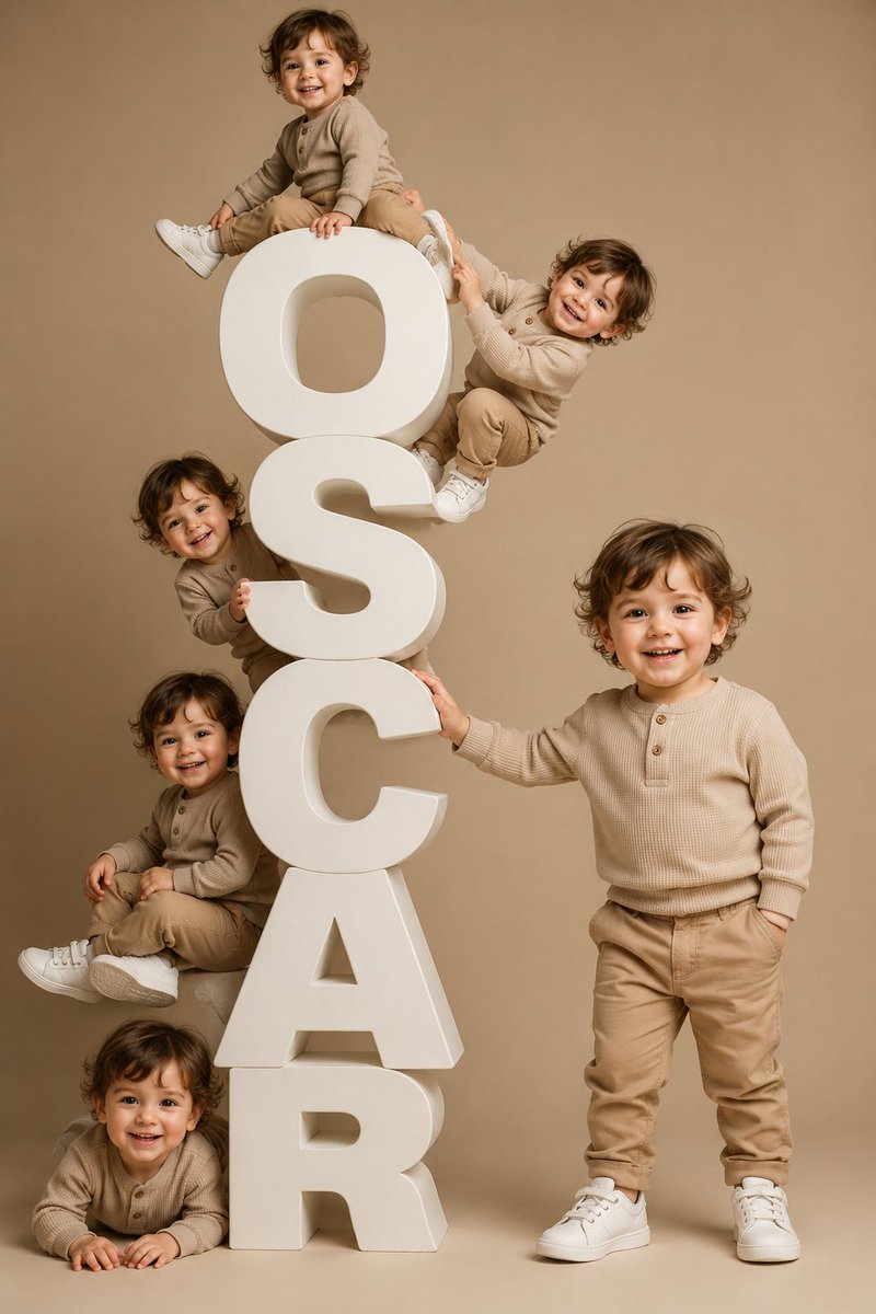 Toddler Clones With Stacked Name Letters