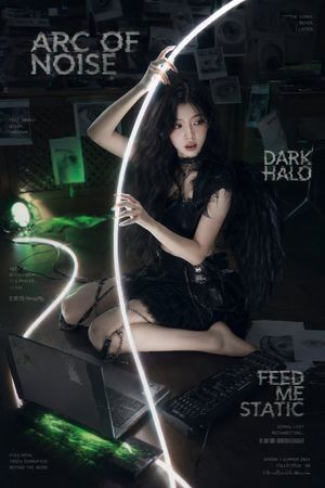 Dark Cyber-Goth Angel Poster AI image template preview